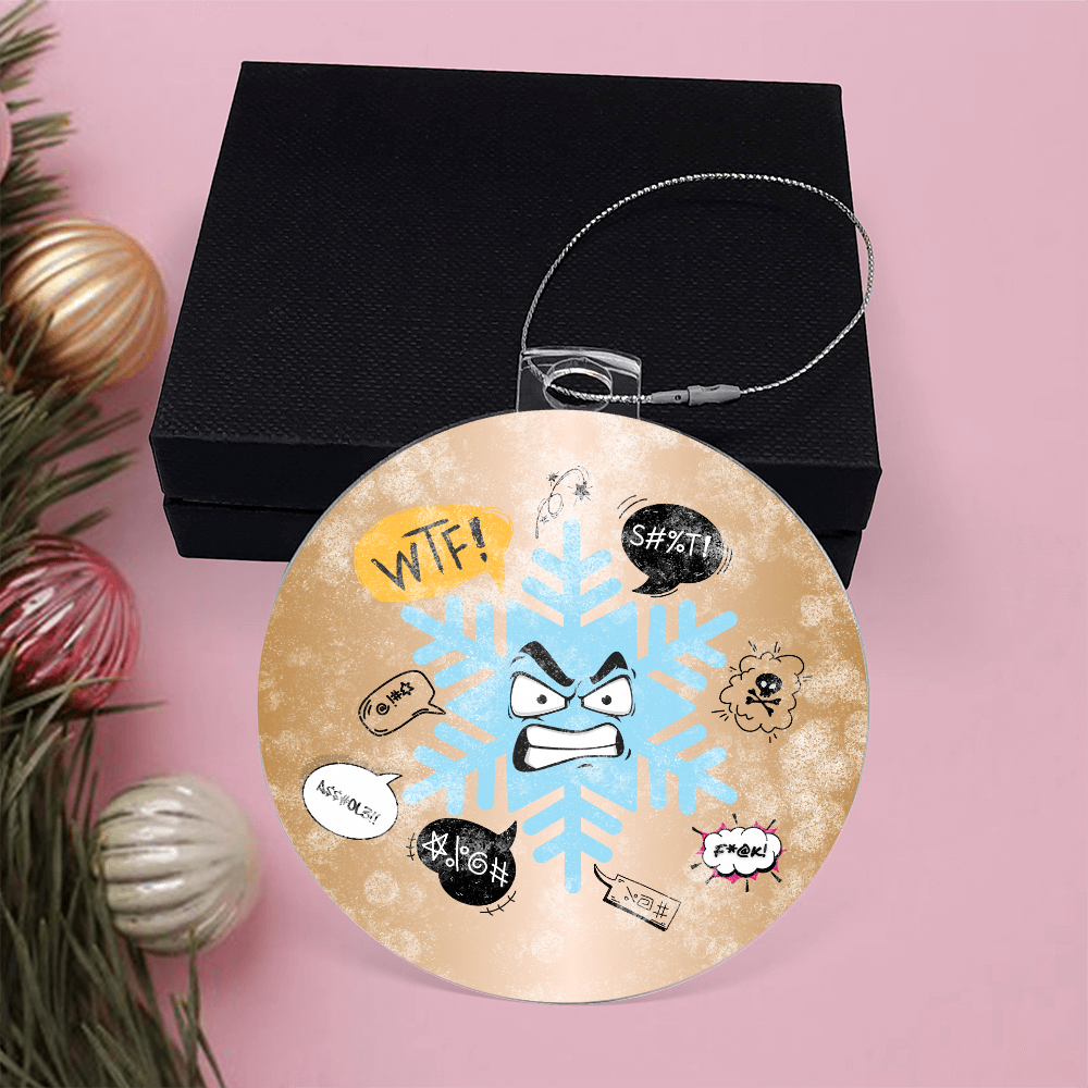 Funny offensive snowflake ornament for adults only