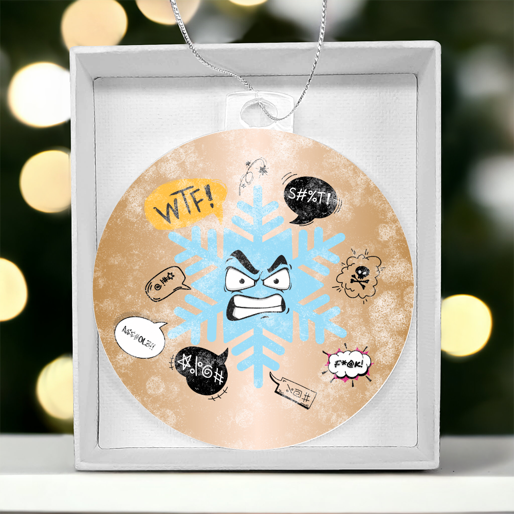 Dark humor inappropriate Christmas tree ornament