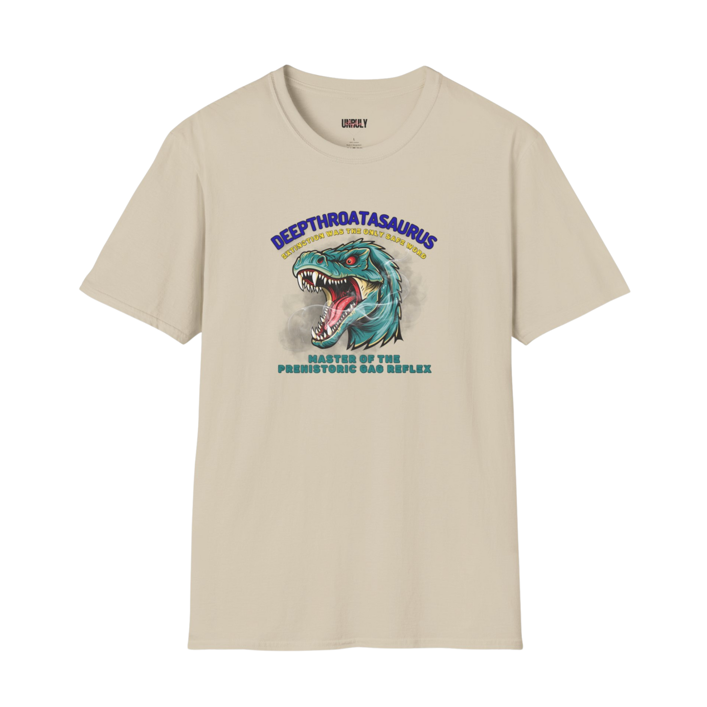Funny prehistoric NSFW dinosaur graphic shirt