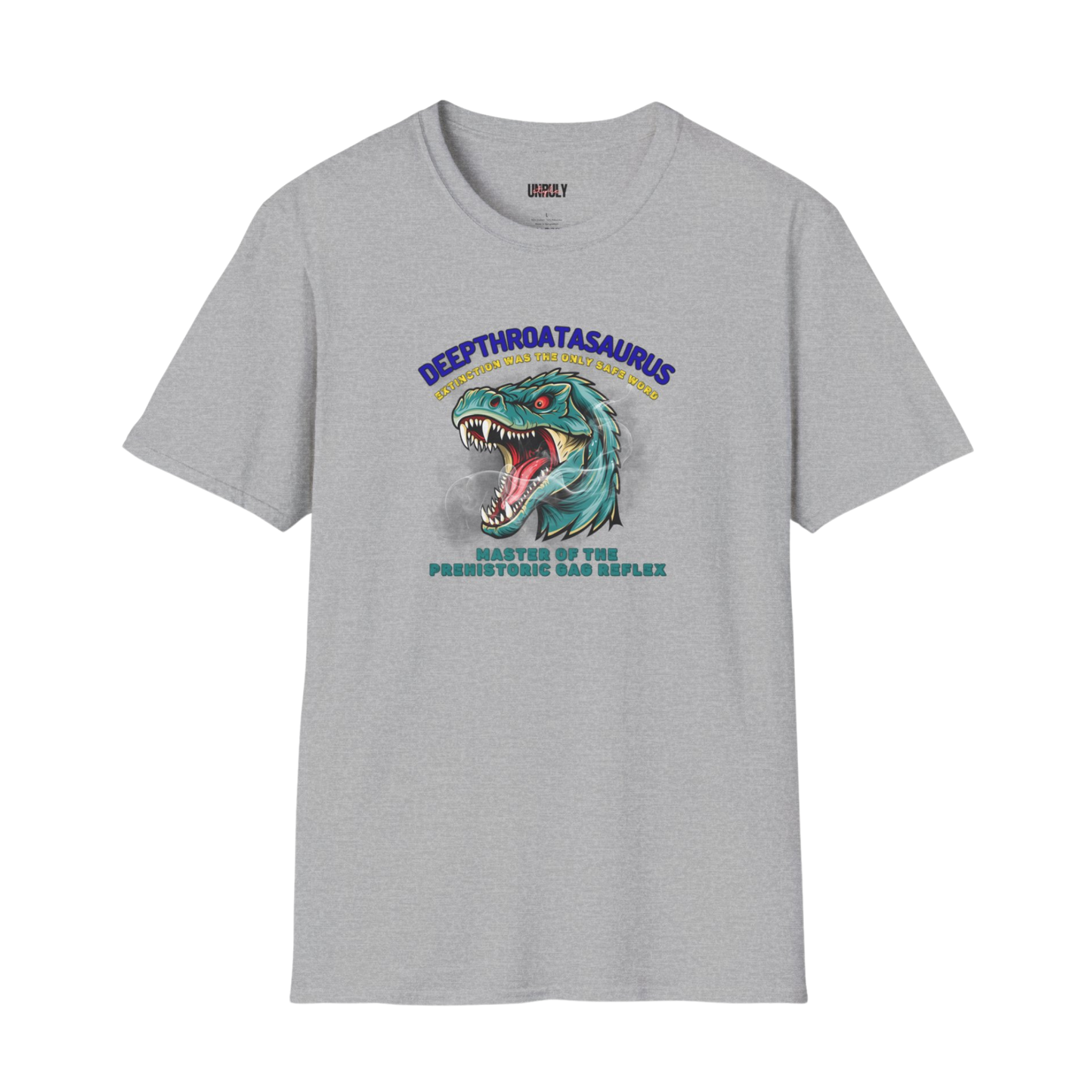 Raunchy inappropriate funny t-shirt gag reflex joke