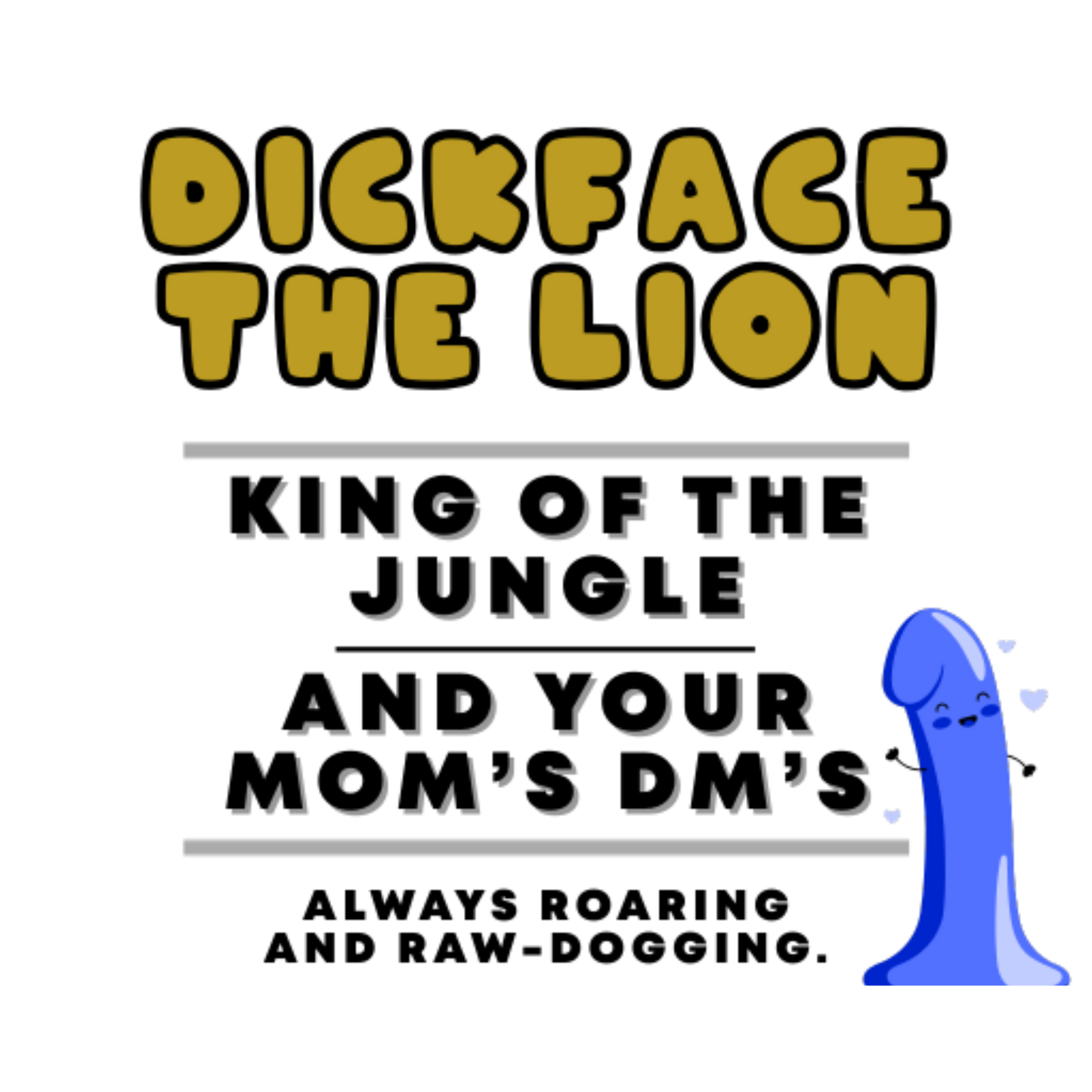 Offensive plush lion gift for inappropriate humor