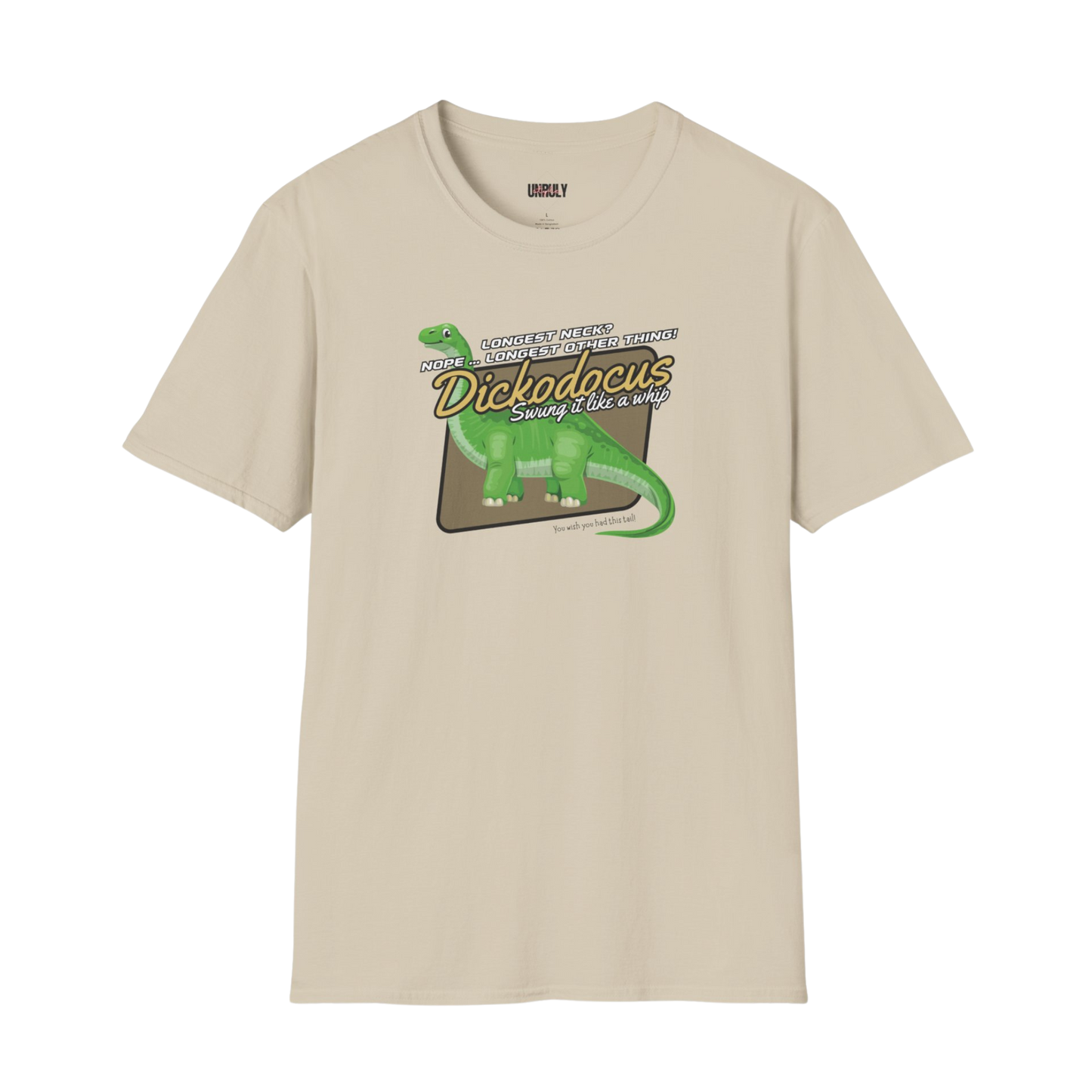 Dickodocus naughty Jurassic Pork tee for adults