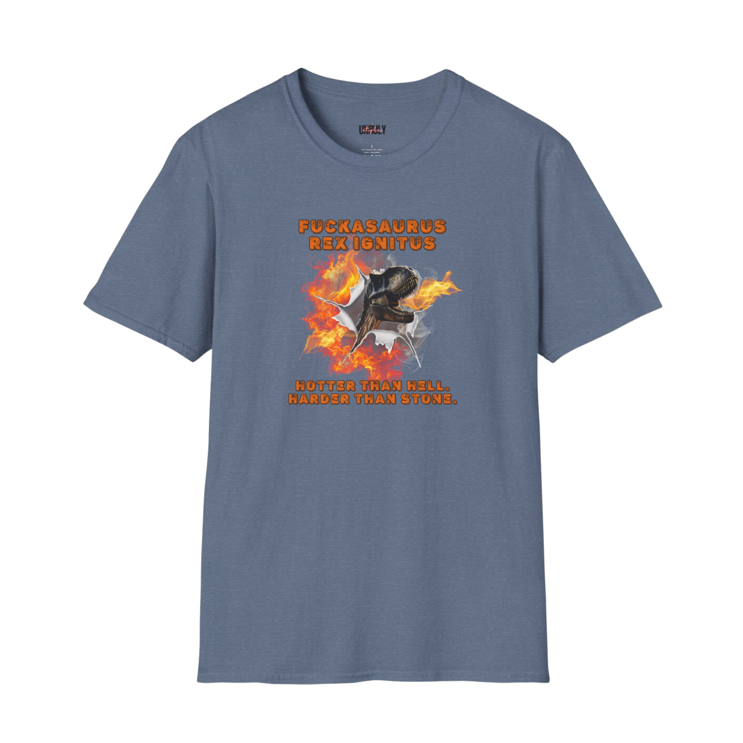 Funny inappropriate fire-breathing dinosaur shirt