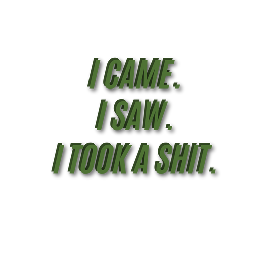 Sarcastic I Took A Shit baby onesie dark humor