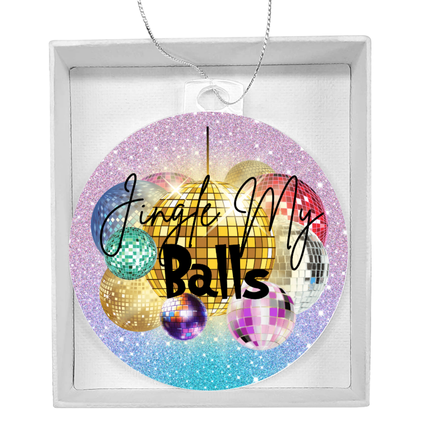 Funny NSFW Christmas ornament with inappropriate holiday humor