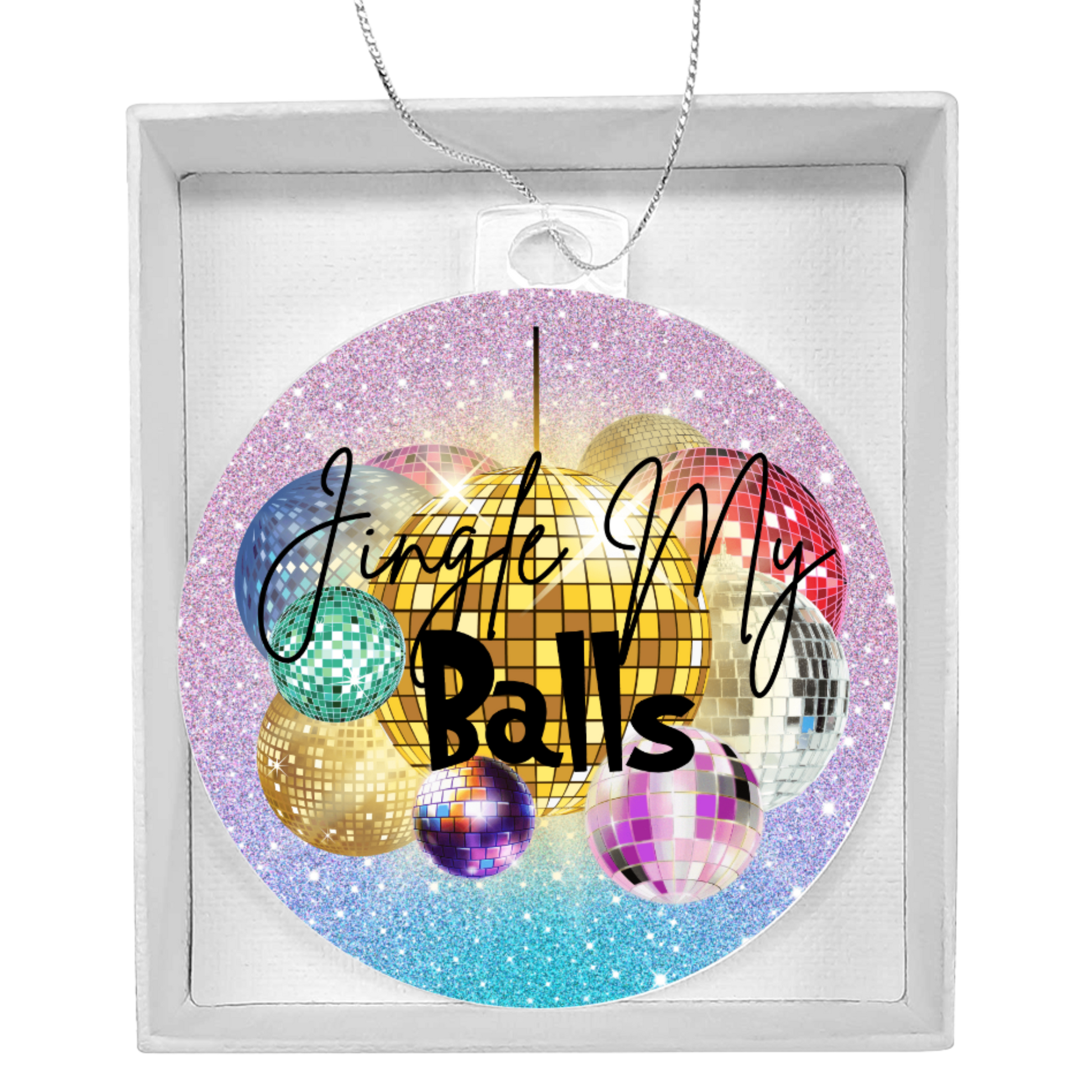 Funny NSFW Christmas ornament with inappropriate holiday humor