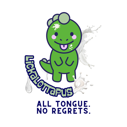 Adult novelty dinosaur shirt with inappropriate humor – Lickolottapus design