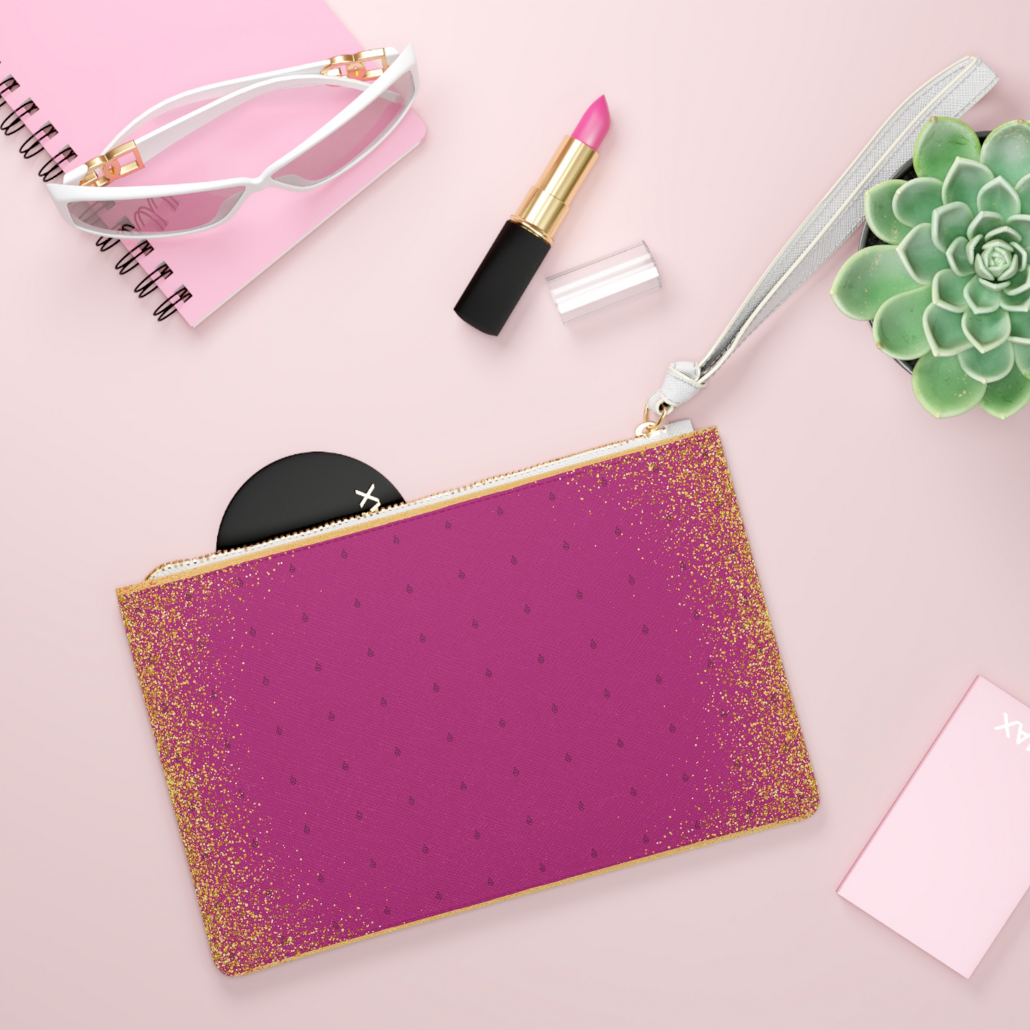 Bold sarcastic clutch with middle finger pattern