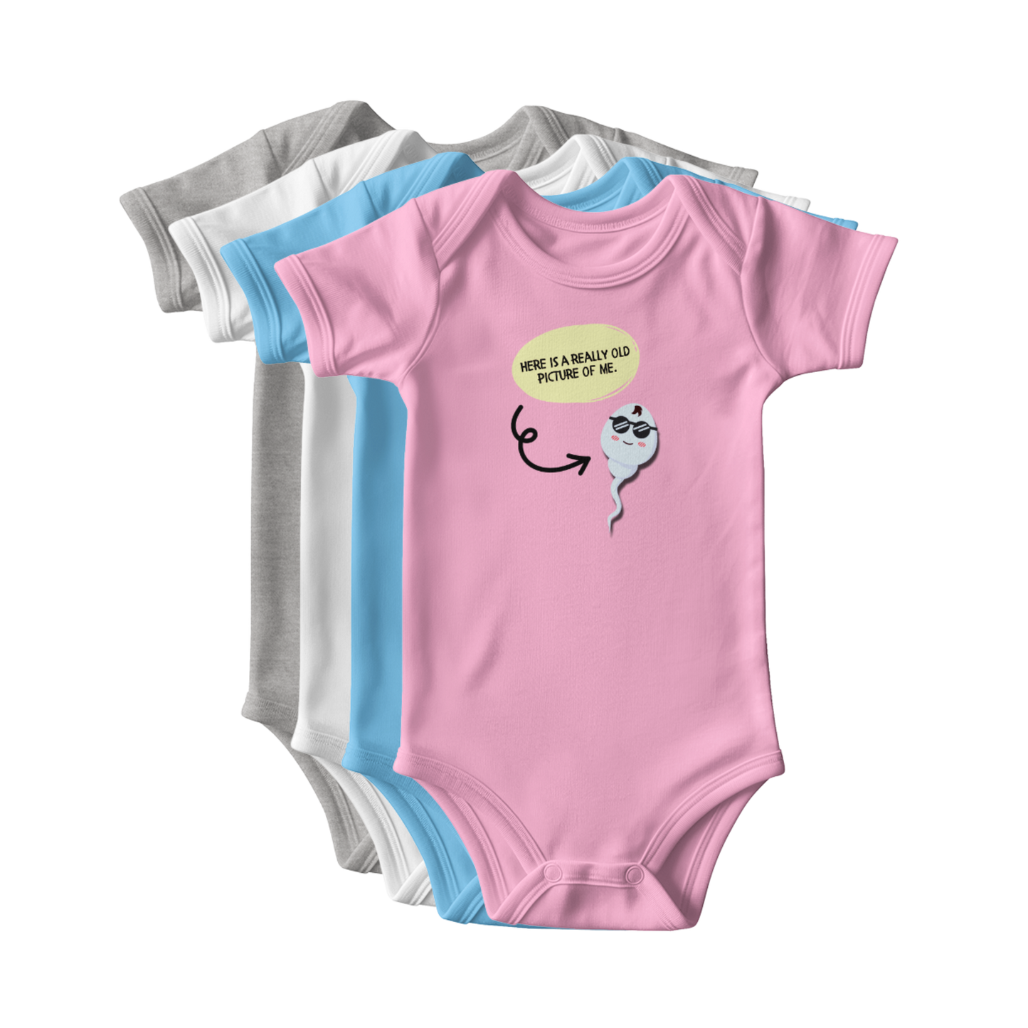 Really Old Picture funny baby onesie sperm joke