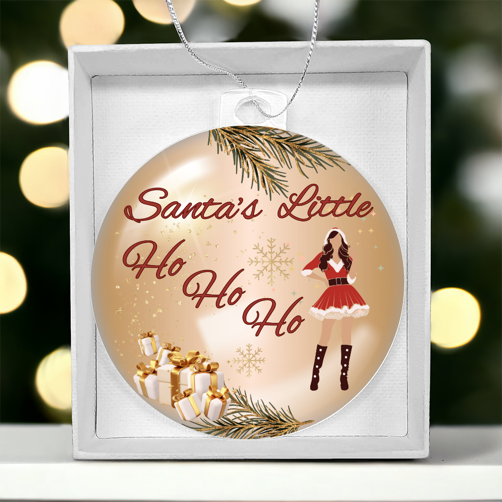 Offensive stocking stuffer acrylic ornament for naughty holiday décor