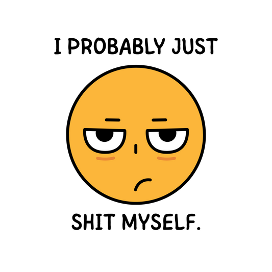 Sarcastic Tiny Threads Shit Myself baby onesie emoji design
