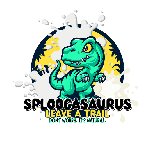 Adult novelty dinosaur shirt with inappropriate humor – Sploogasaurus design