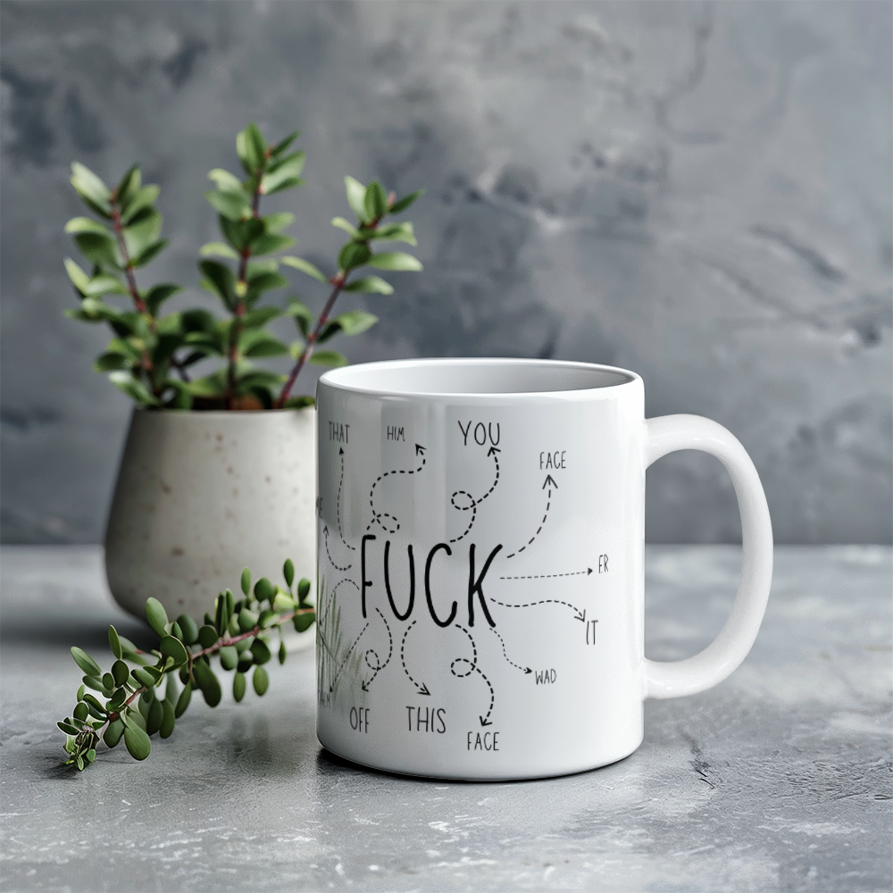 "F" What Mug (White)