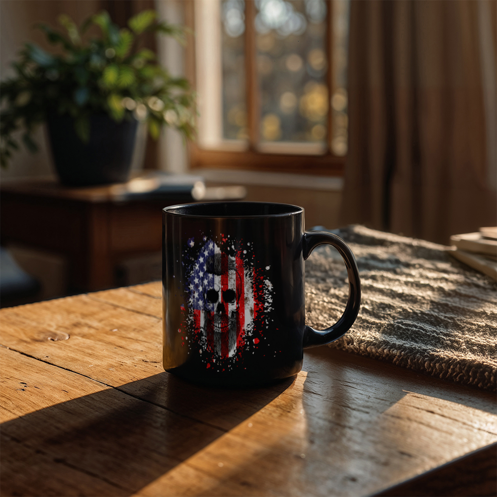 American Skeleton Mug (Black)