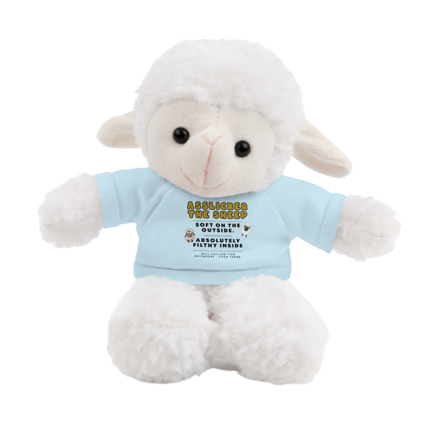 Filthy Feral Collection plush – Asslicker the Sheep inappropriate toy Light Blue