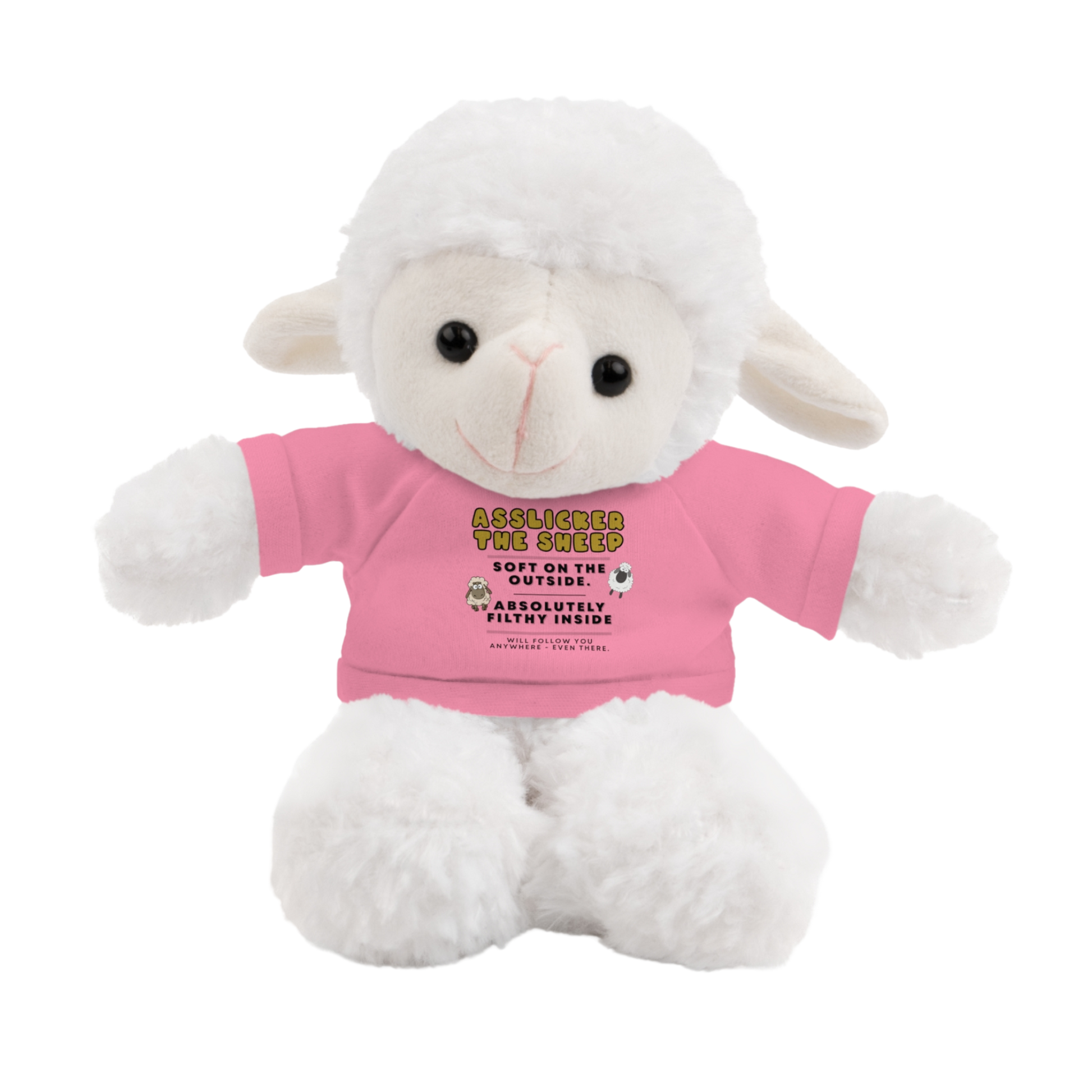 Filthy Feral Collection plush – Asslicker the Sheep inappropriate toy Pink