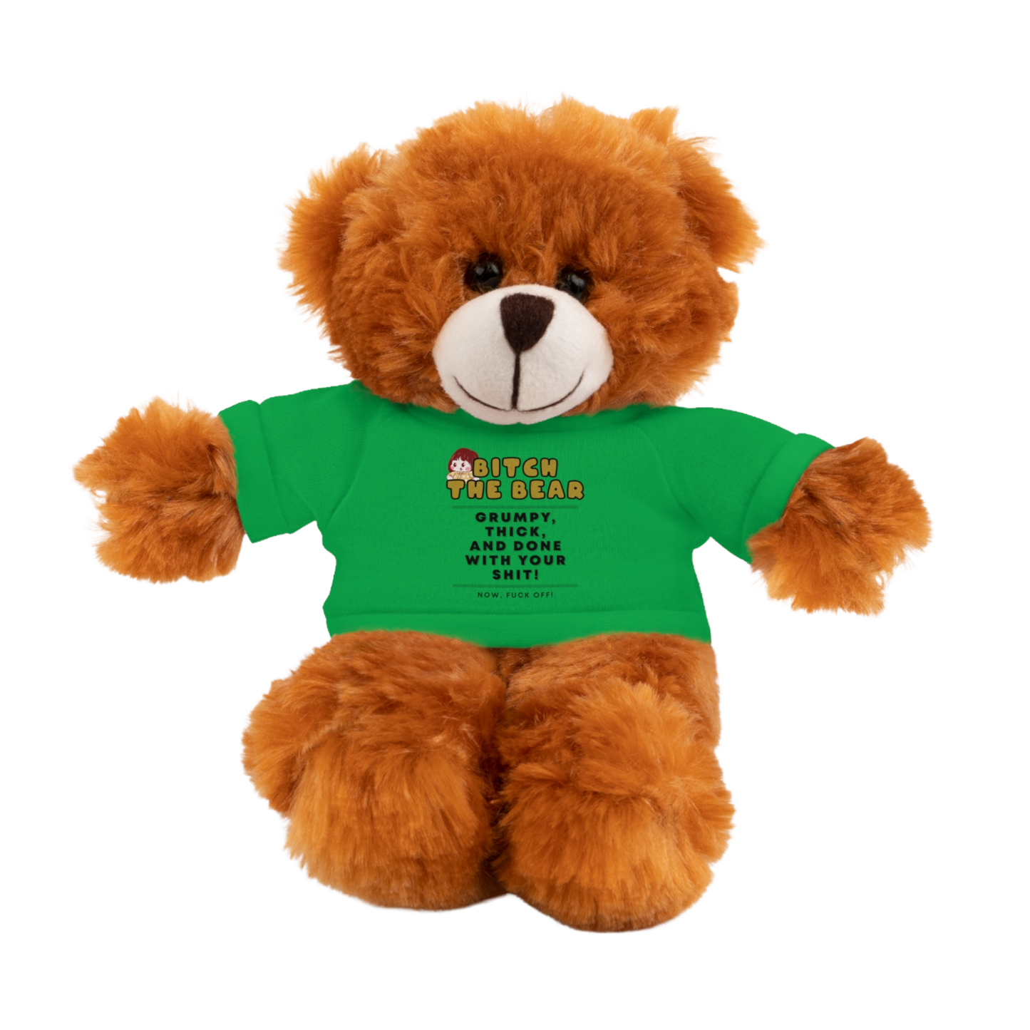 Dirty NSFW plush toy gift – inappropriate bear stuffed animal for adults Irish Green