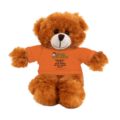 Dirty NSFW plush toy gift – inappropriate bear stuffed animal for adults Orange
