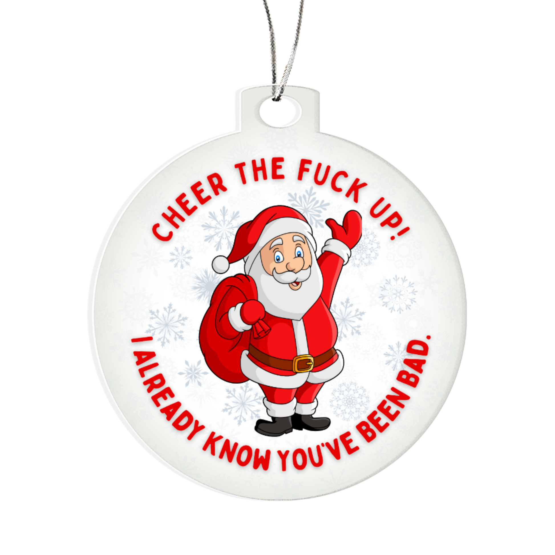 Cheer The Fuck Up ornament funny dirty Christmas decoration