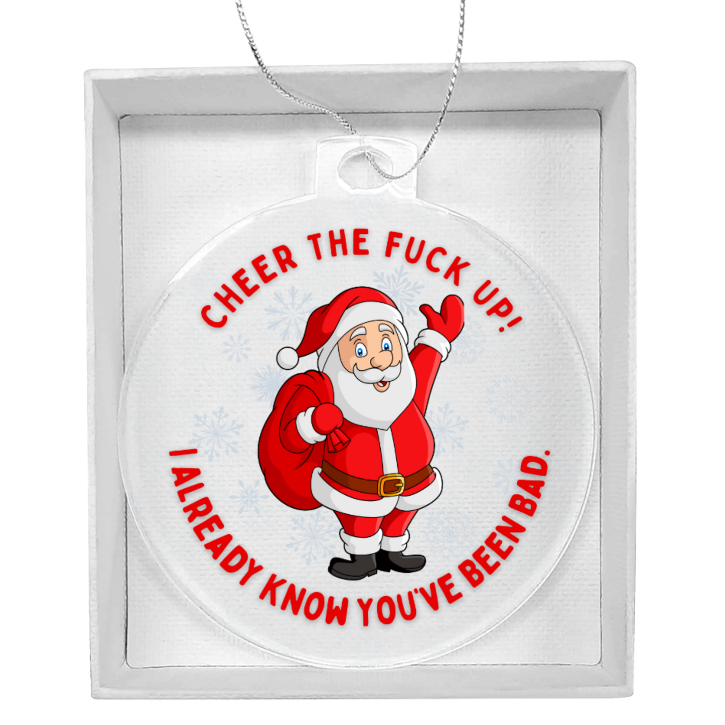 Naughty Christmas ornament sarcastic adult holiday gag gift