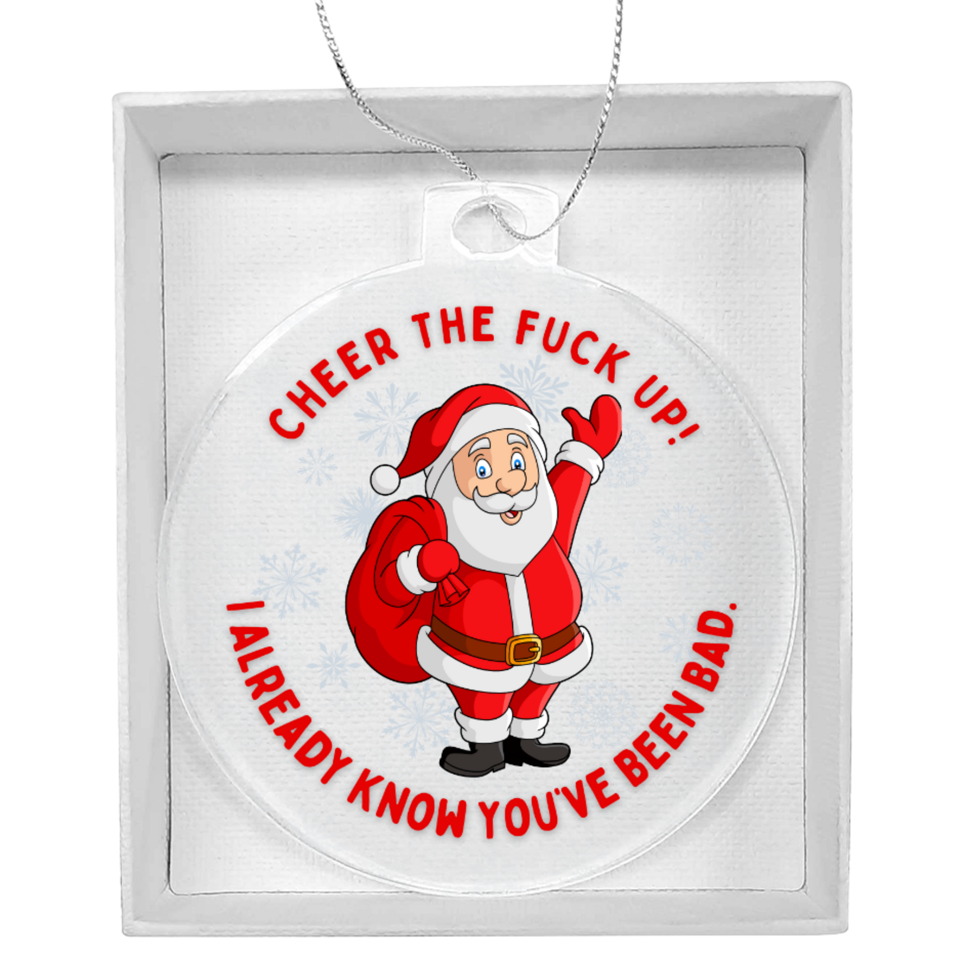 Naughty Christmas ornament sarcastic adult holiday gag gift