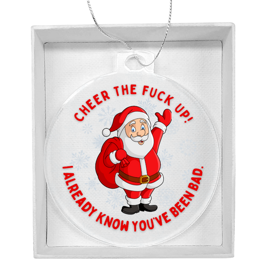 Naughty Christmas ornament sarcastic adult holiday gag gift