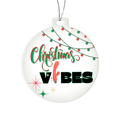 funny adult christmas ornament with vibrator design