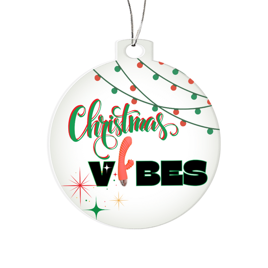 funny adult christmas ornament with vibrator design