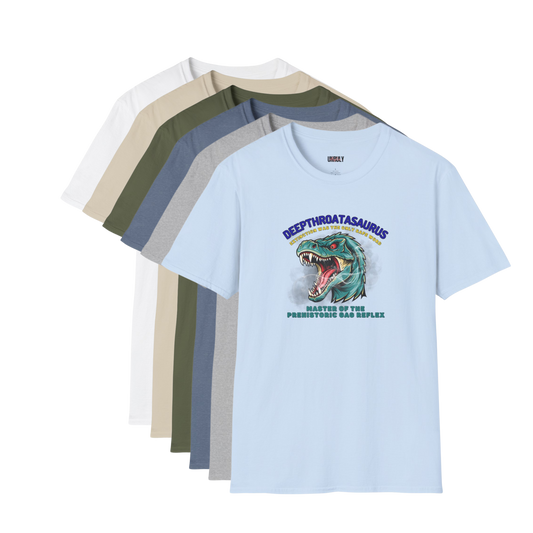 Deepthroatasaurus Tee funny NSFW dinosaur shirt