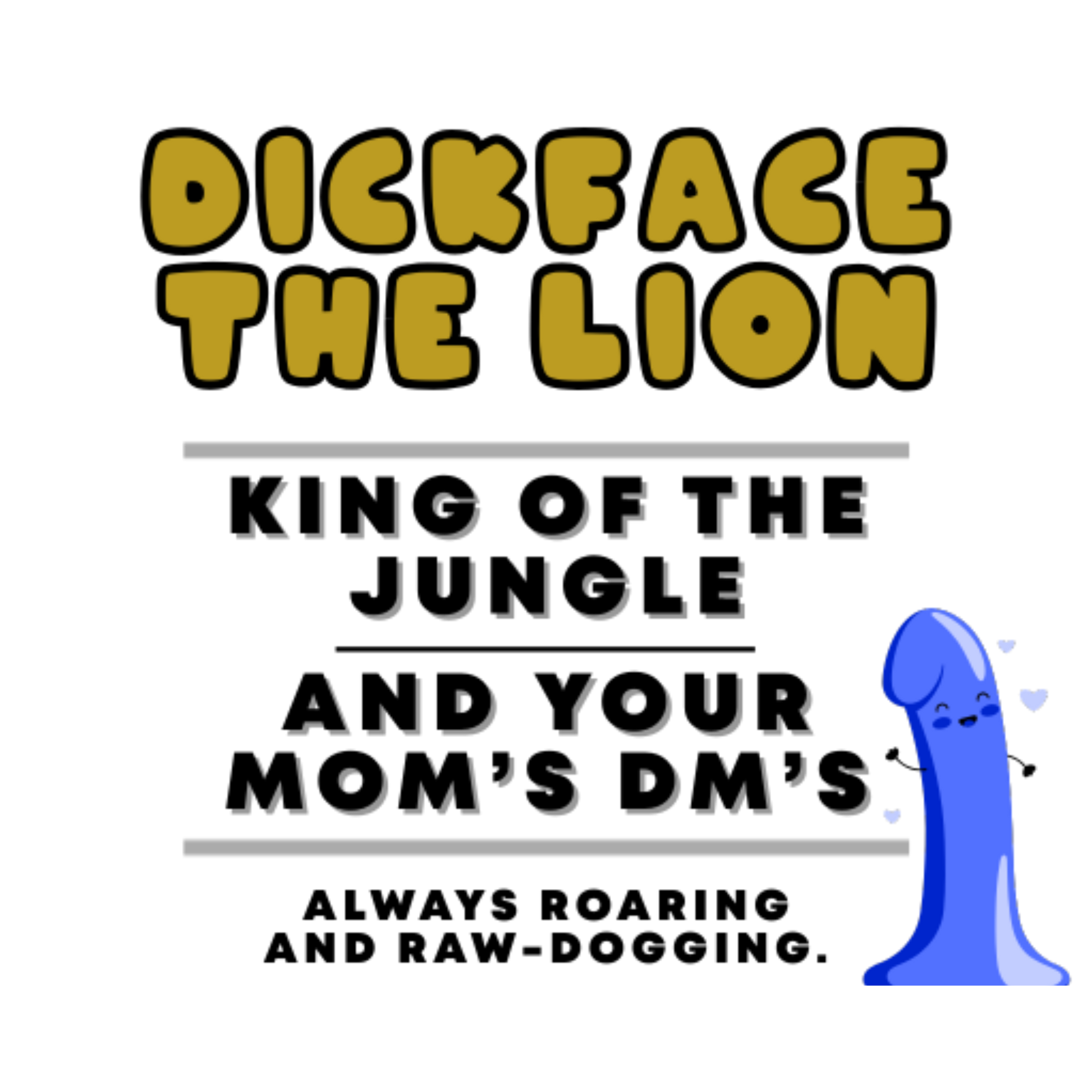 Offensive plush lion gift for inappropriate humor