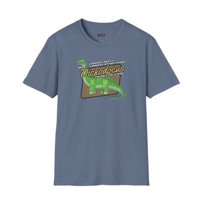 Dirty novelty dinosaur shirt with longest neck joke