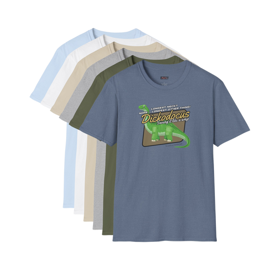 Dickodocus t-shirt funny naughty NSFW dinosaur graphic tee