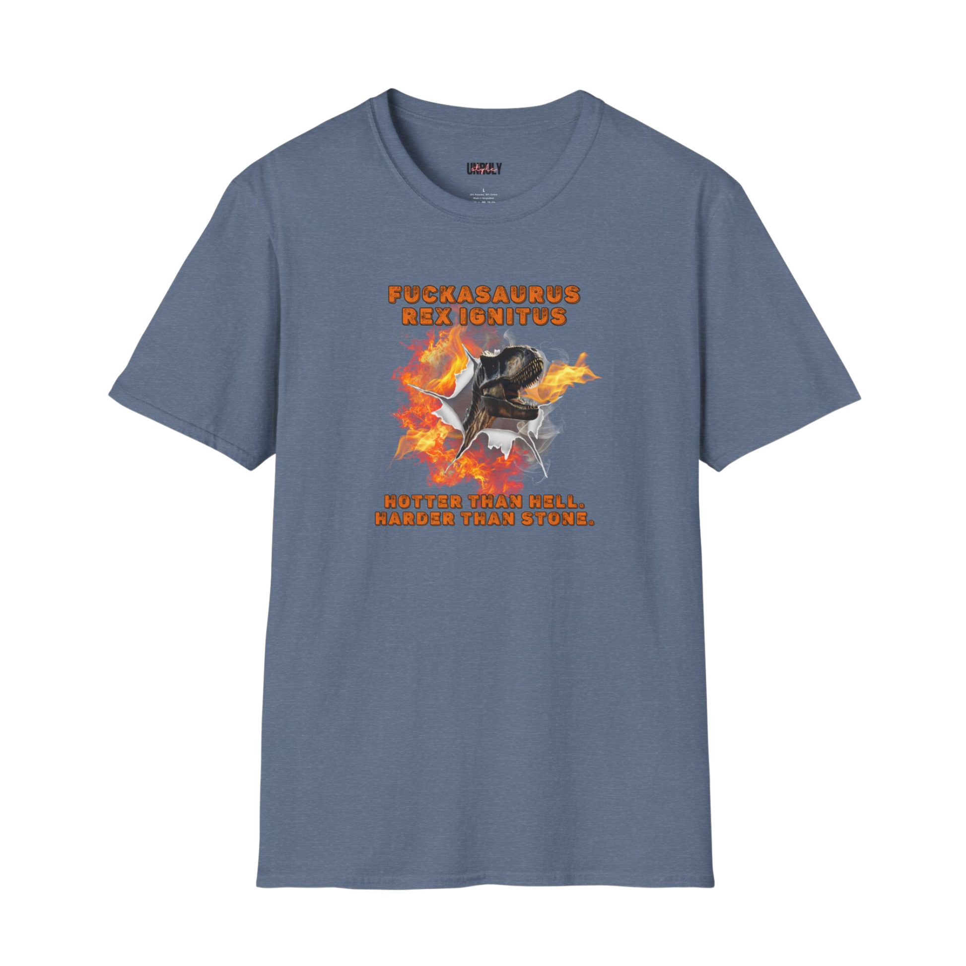 Funny inappropriate fire-breathing dinosaur shirt