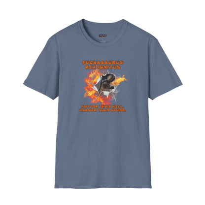 Funny inappropriate fire-breathing dinosaur shirt