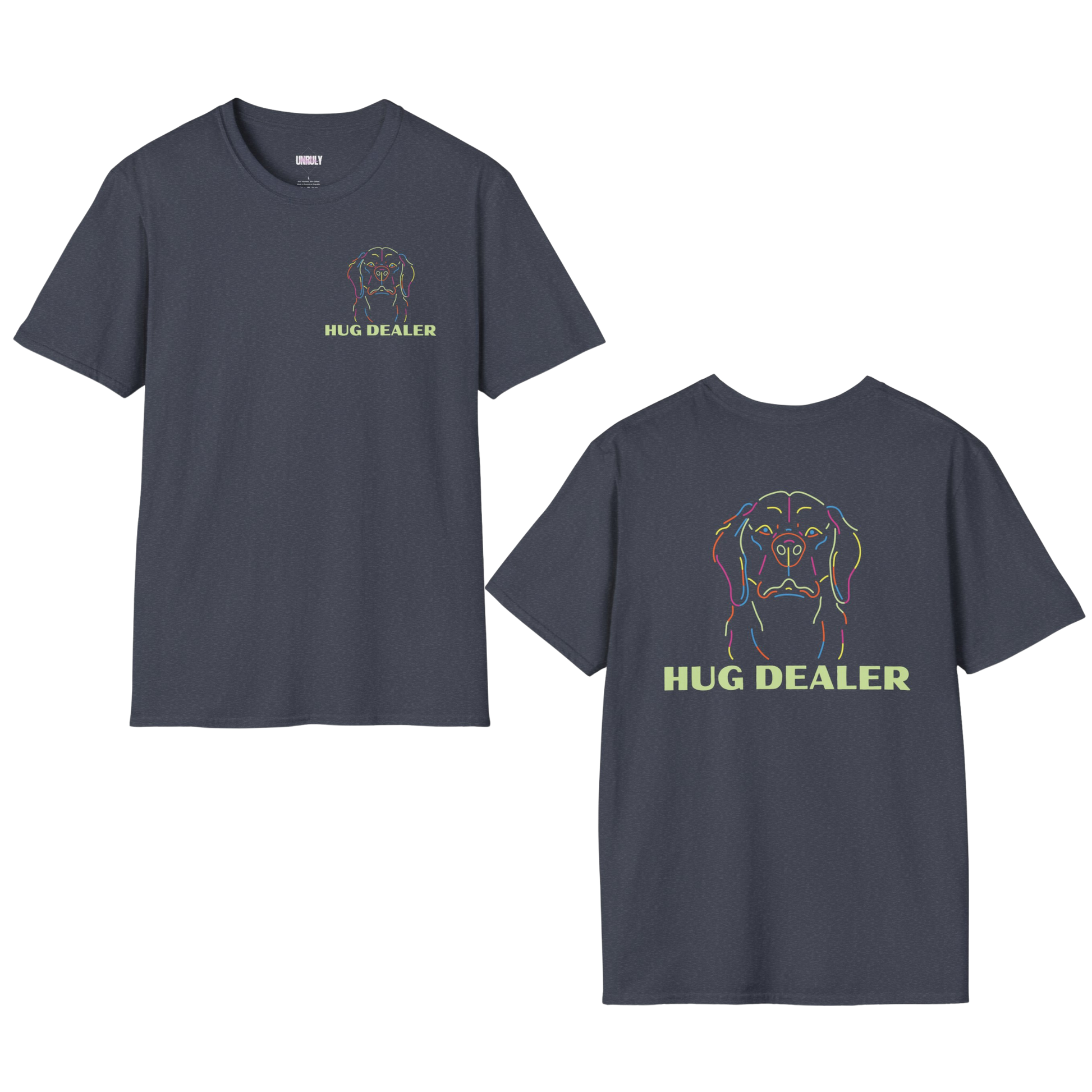 Hug Dealer Shirt in the Color Heather Navy