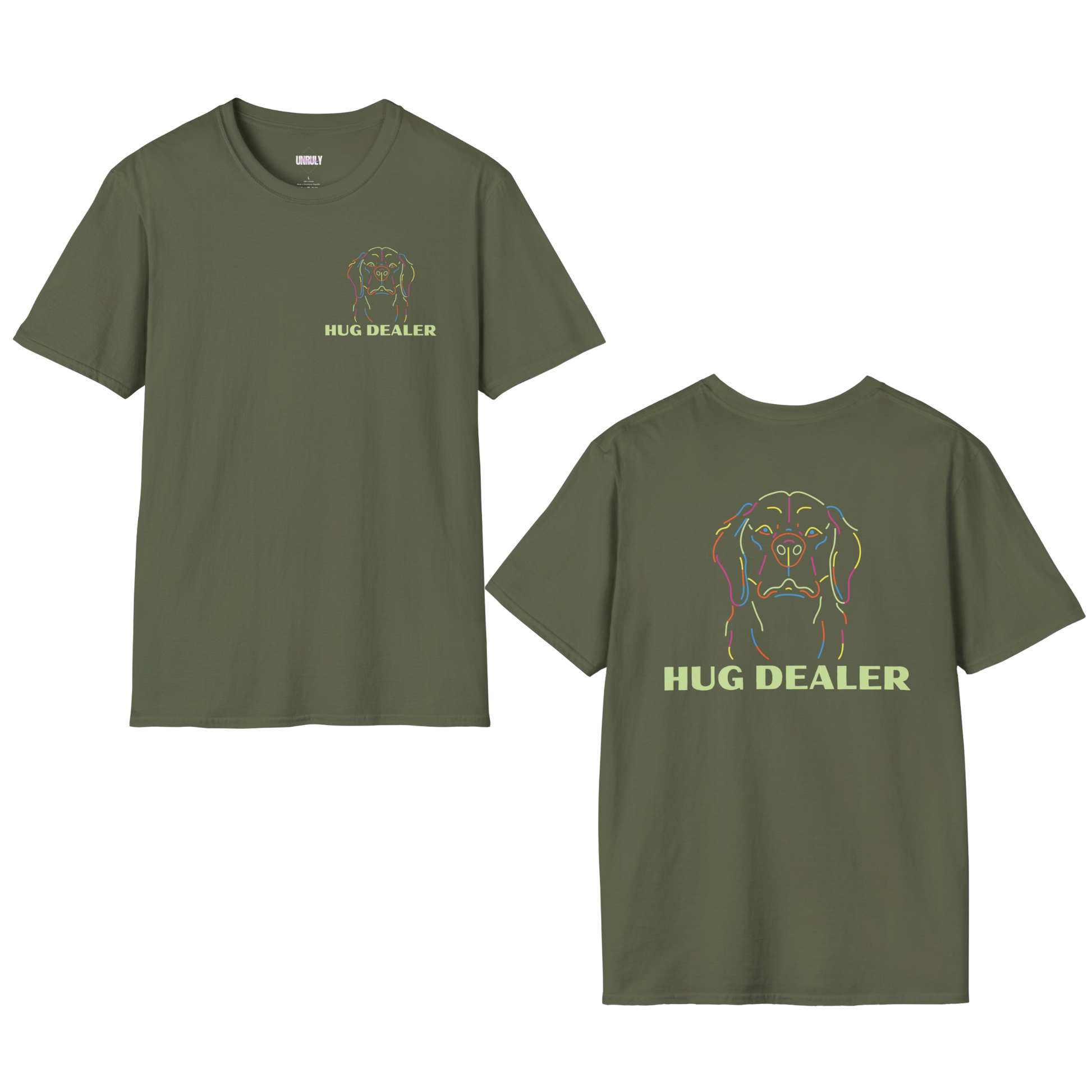 Hug Dealer Shirt in the Color Military Green