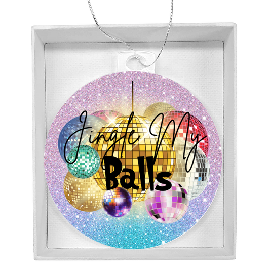 Funny NSFW Christmas ornament with inappropriate holiday humor