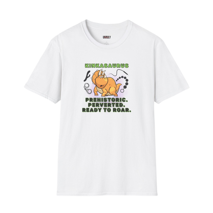 Naughty perverted dinosaur graphic NSFW t-shirt