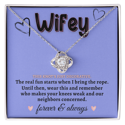 NSFW necklace gift with dirty message card