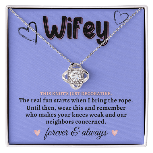 NSFW necklace gift with dirty message card
