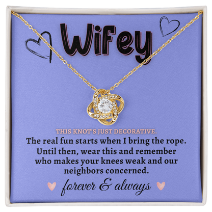 Funny naughty necklace with cubic zirconia pendant