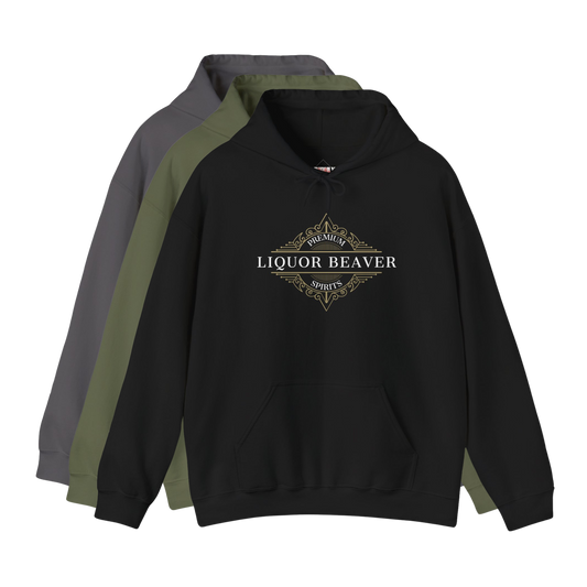 Funny adult hoodie with Liquor Beaver design