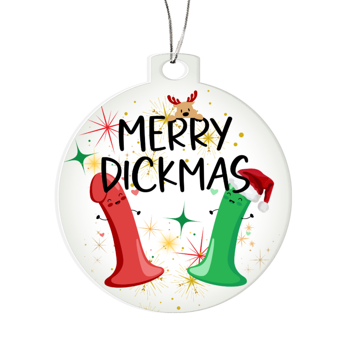 Merry Dickmas ornament dirty funny naughty Christmas décor