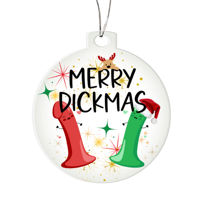 Merry Dickmas ornament dirty funny naughty Christmas décor