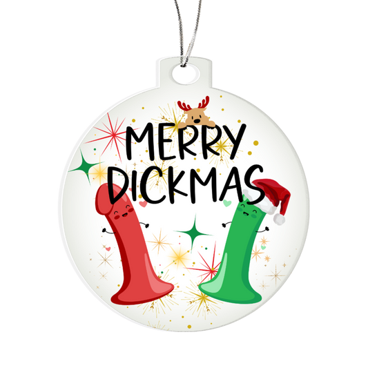 Merry Dickmas ornament dirty funny naughty Christmas décor