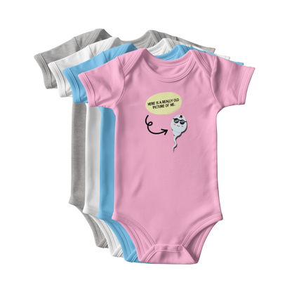Really Old Picture funny baby onesie sperm joke