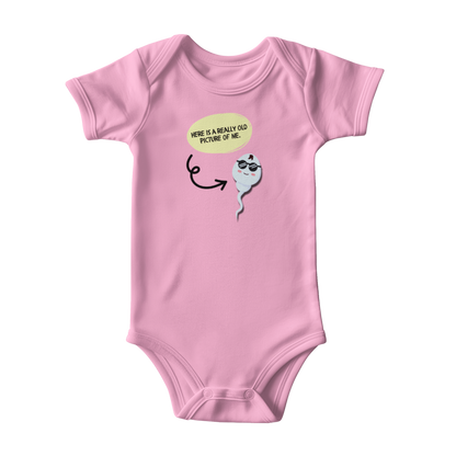 Funny sperm emoji baby bodysuit dark humor design