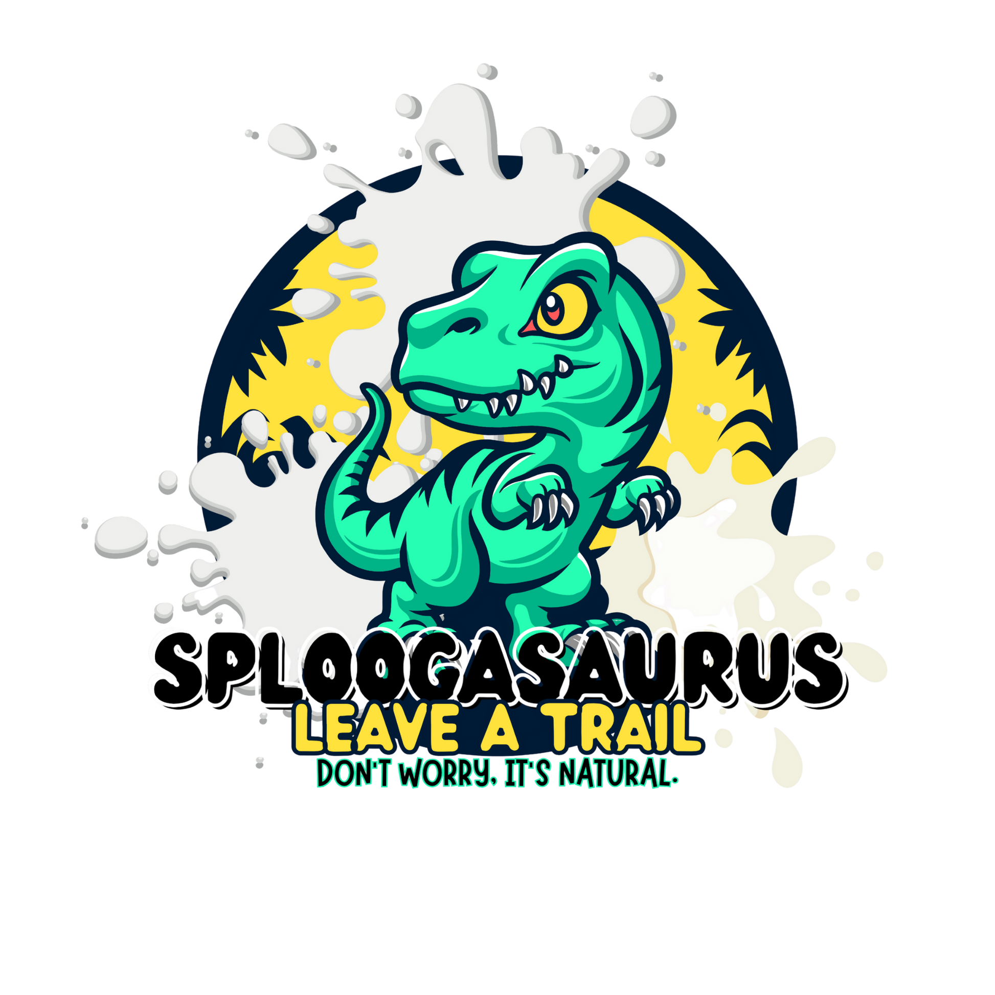 Adult novelty dinosaur shirt with inappropriate humor – Sploogasaurus design