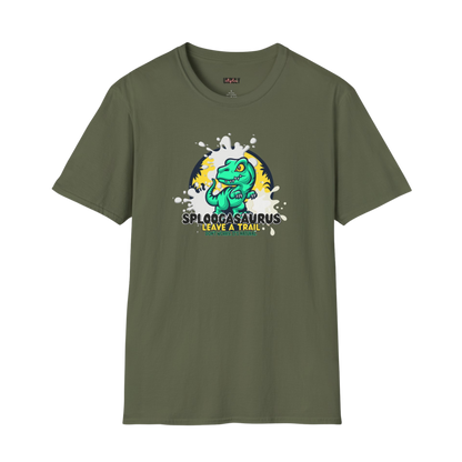 Dirty humor shirt featuring cartoon dinosaur with bodily fluids