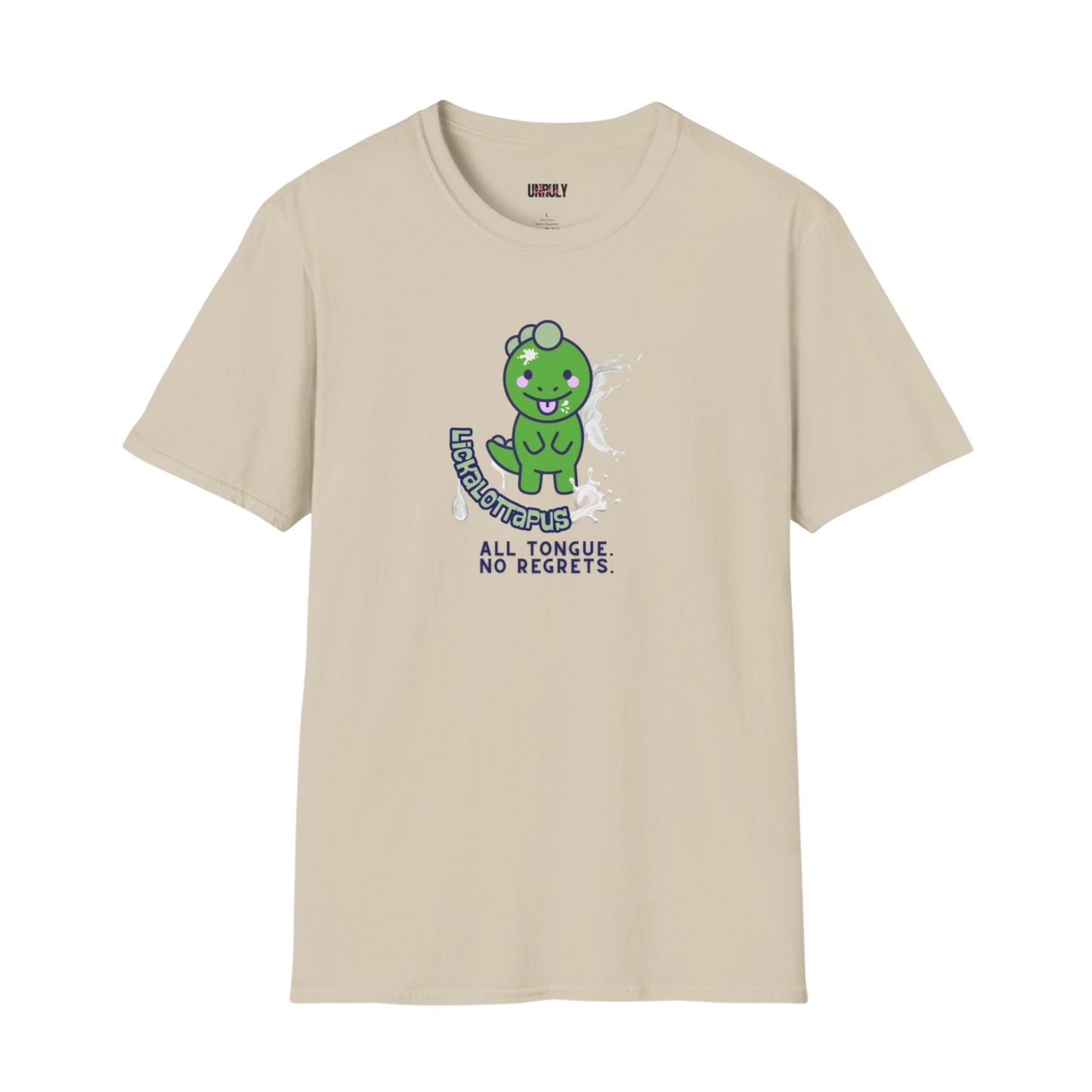 Funny NSFW dinosaur t-shirt – Sploogasaurus Leave a Trail slogan